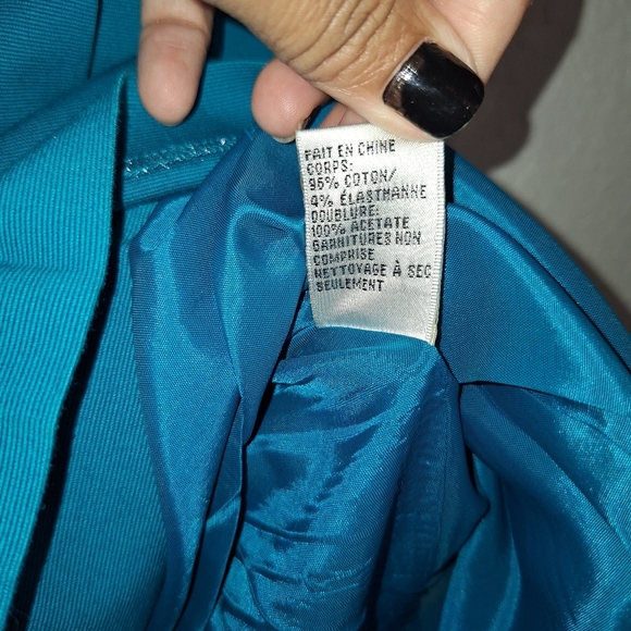 Peter Nygard Turquoise Belted Fit & Flare Dress Size 12 See Description - Picture 10 of 16